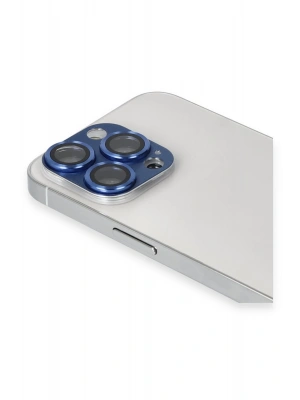Newface iPhone 13 Pro Max Pers Alüminyum Kamera Lens - Lacivert
