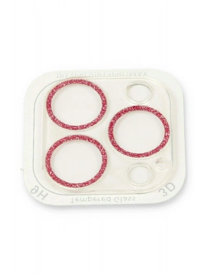 Newface iPhone 13 Pro Max Shine Kamera Lens Koruma Cam - Pembe