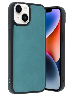 Newface iPhone 14 Kılıf Aras Deri Kapak - Açık Yeşil