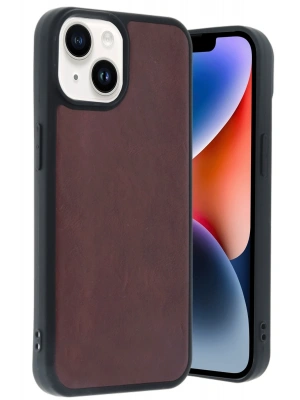 Newface iPhone 14 Kılıf Aras Deri Kapak - Bordo