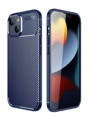 Newface iPhone 14 Kılıf Auto Focus Karbon Kapak - Lacivert