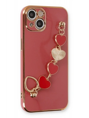 Newface iPhone 14 Kılıf Esila Silikon - Kırmızı