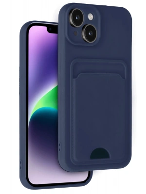 Newface iPhone 14 Kılıf Kelvin Kartvizitli Silikon - Lacivert