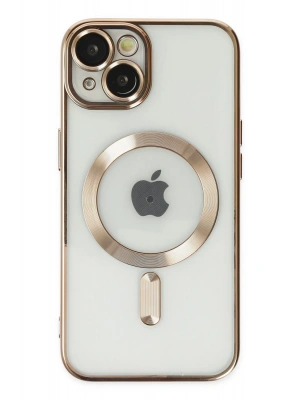 Newface iPhone 14 Kılıf Kross Magneticsafe Kapak - Gold
