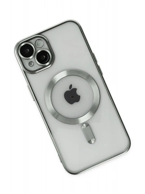 Newface iPhone 14 Kılıf Kross Magneticsafe Kapak - Gümüş