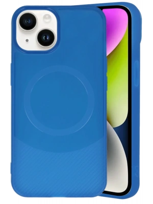 Newface iPhone 14 Kılıf Maya Karbon Kapak - Lacivert