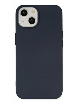 Newface iPhone 14 Kılıf Nano içi Kadife Silikon - Lacivert