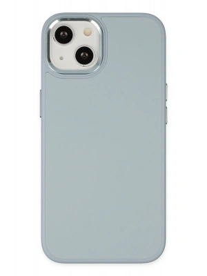 Newface iPhone 14 Plus Kılıf Asya Deri Silikon - Sierra Blue