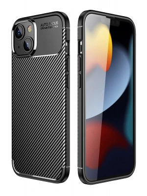 Newface iPhone 14 Plus Kılıf Auto Focus Karbon Kapak - Siyah