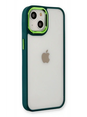 Newface iPhone 14 Plus Kılıf Dora Kapak - Haki Yeşil