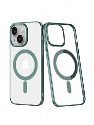 Newface iPhone 14 Plus Kılıf Element Magneticsafe Sert Kapak - Köknar Yeşili