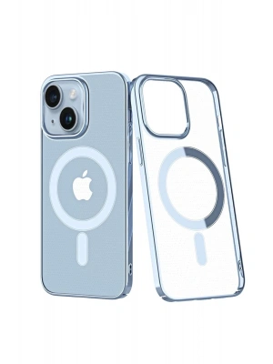 Newface iPhone 14 Plus Kılıf Element Magneticsafe Sert Kapak - Sierra Blue