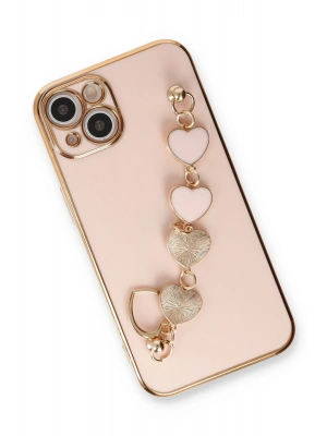 Newface iPhone 14 Plus Kılıf Esila Silikon - Pudra