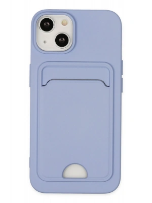 Newface iPhone 14 Plus Kılıf Kelvin Kartvizitli Silikon - Lila