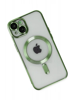 Newface iPhone 14 Plus Kılıf Kross Magneticsafe Kapak - Koyu Yeşil