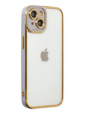 Newface iPhone 14 Plus Kılıf Liva Lens Silikon - Lila