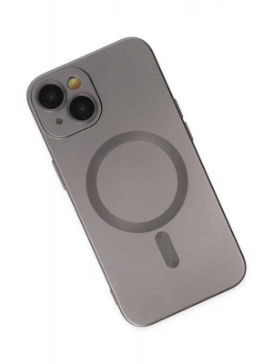 Newface iPhone 14 Plus Kılıf Moshi Lens Magneticsafe Silikon - Füme