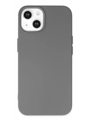 Newface iPhone 14 Plus Kılıf Nano içi Kadife Silikon - Gri