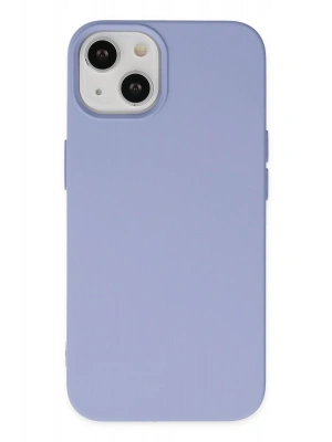 Newface iPhone 14 Plus Kılıf Nano içi Kadife Silikon - Lila