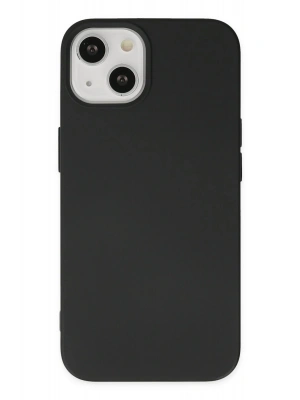 Newface iPhone 14 Plus Kılıf Nano içi Kadife Silikon - Siyah