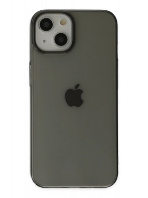 Newface iPhone 14 Plus Kılıf Pc Sert Şeffaf Kapak - Siyah