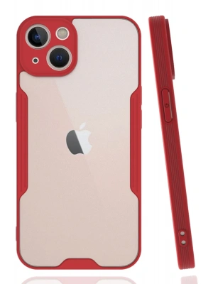 Newface iPhone 14 Plus Kılıf Platin Silikon - Kırmızı