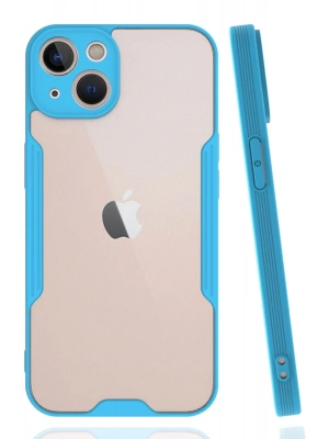 Newface iPhone 14 Plus Kılıf Platin Silikon - Mavi