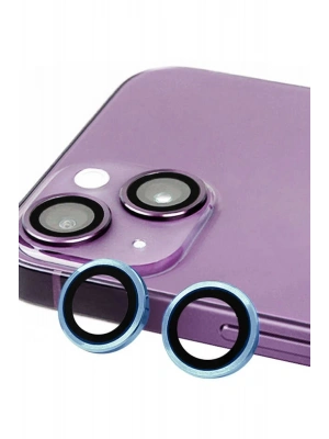 Newface iPhone 14 Plus Raze Metal Kamera Lens - Mavi