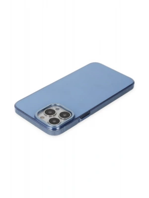 Newface iPhone 14 Pro Kılıf Anka PC Sert Metal Kapak - Mavi
