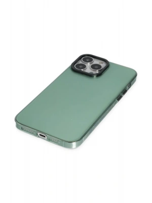 Newface iPhone 14 Pro Kılıf Anka PC Sert Metal Kapak - Yeşil