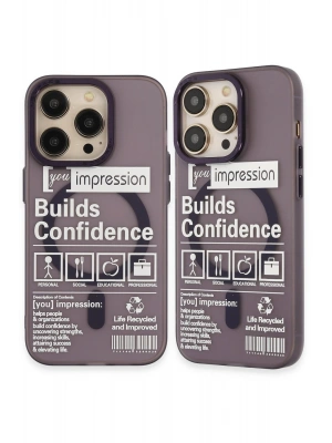 Newface iPhone 14 Pro Kılıf Apollo Magneticsafe Desenli Kapak - Apollo Mor - 6