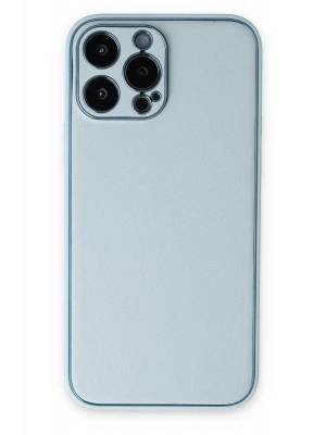 Newface iPhone 14 Pro Kılıf Coco Deri Silikon Kapak - Sky Blue