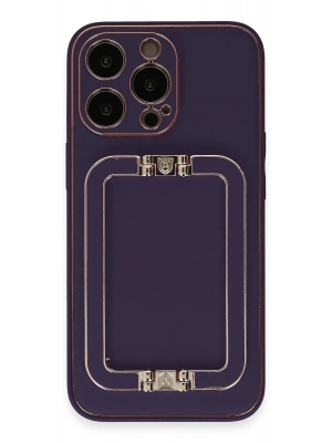 Newface iPhone 14 Pro Kılıf Coco Elit Kapak - Derin Mor