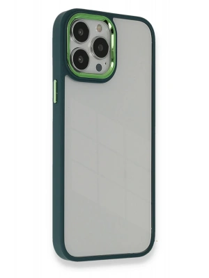 Newface iPhone 14 Pro Kılıf Dora Kapak - Haki Yeşil