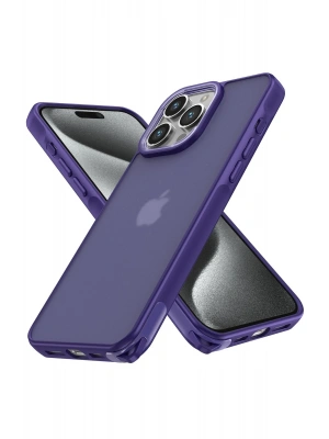 Newface iPhone 14 Pro Kılıf Elegant Kapak - Derin Mor