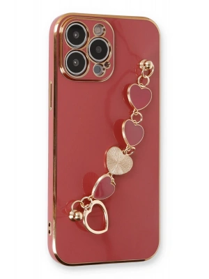 Newface iPhone 14 Pro Kılıf Esila Silikon - Kırmızı