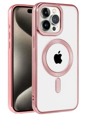 Newface iPhone 14 Pro Kılıf Kronos Magsafe Kapak - Rose Gold