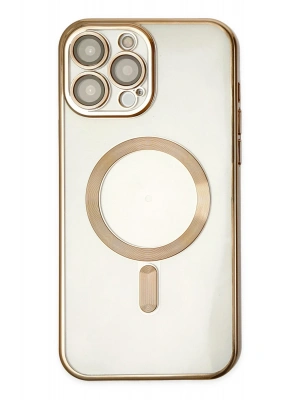 Newface iPhone 14 Pro Kılıf Kross Magneticsafe Kapak - Gold
