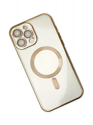 Newface iPhone 14 Pro Kılıf Kross Magneticsafe Kapak - Gold