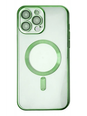 Newface iPhone 14 Pro Kılıf Kross Magneticsafe Kapak - Koyu Yeşil