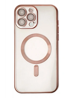 Newface iPhone 14 Pro Kılıf Kross Magneticsafe Kapak - Rose