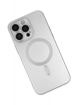 Newface iPhone 14 Pro Kılıf Moshi Lens Magneticsafe Silikon - Gümüş