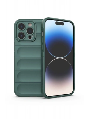 Newface iPhone 14 Pro Kılıf Optimum Silikon - Koyu Yeşil