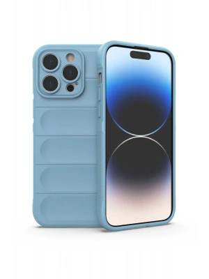 Newface iPhone 14 Pro Kılıf Optimum Silikon - Sky Blue