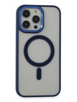 Newface iPhone 14 Pro Kılıf Room Magneticsafe Silikon - Lacivert