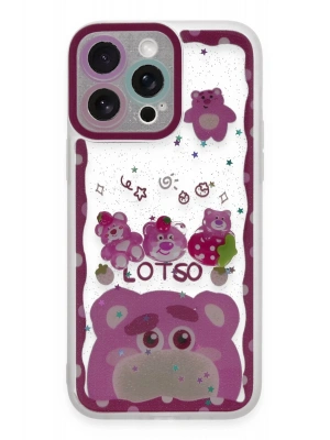 Newface iPhone 14 Pro Kılıf Sweet Desenli Silikon Kapak - Pembe