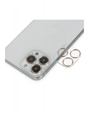 Newface iPhone 14 Pro Max Band Metal Kamera Lens - Gold