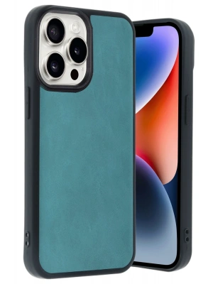 Newface iPhone 14 Pro Max Kılıf Aras Deri Kapak - Açık Yeşil