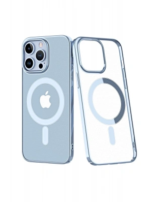 Newface iPhone 14 Pro Max Kılıf Element Magneticsafe Sert Kapak - Sierra Blue