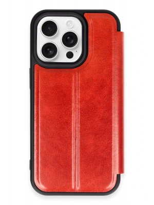 Newface iPhone 14 Pro Max Kılıf Flip Cover - Kırmızı
